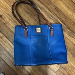 Dooney & Bourke Royal Blue and Brown Tote